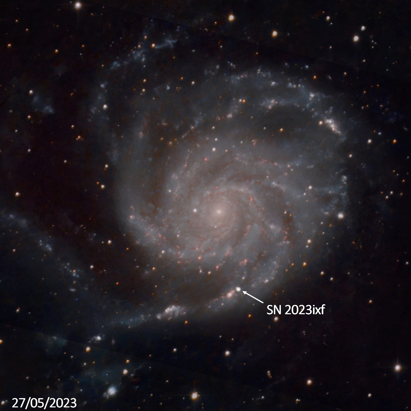 M101 Galaxie du moulinet et SN 2023 ixf 27 05 2023