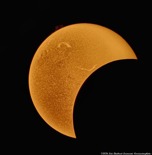 Début éclipse de Soleil 12 août 2026